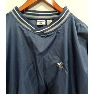 Vintage Jerzees Jacket Mens 2XL Blue Gray White Windbreaker 90s Pullover Golf